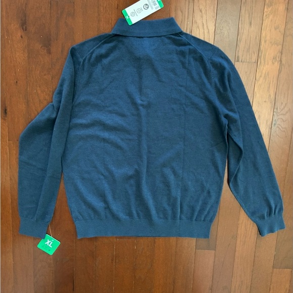 Modern Ambition Cotton Blend Polo Sweater size XL color Blue NWT - Picture 8 of 8